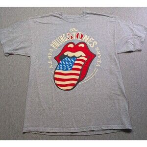 2013 The Rolling Stones Live 50 Years T-Shirt, Gray - Size: XL